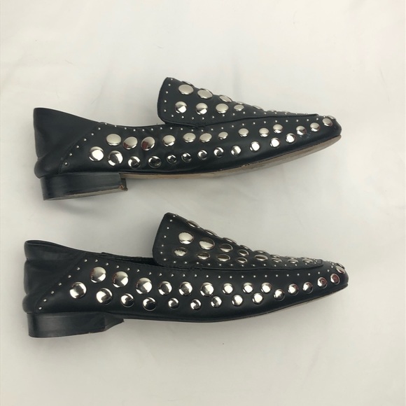 🎉1 State Black Studded Loafers - Picture 2 of 9